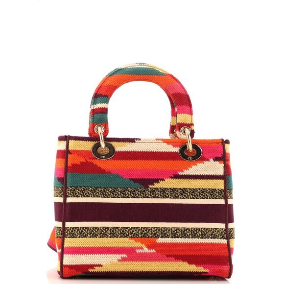 Christian Dior Lady D-Lite Bag Embroidered Canvas Medium - Picture 3 of 7